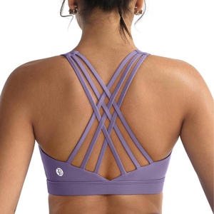 image:imageRUNNING GIRL Sports Bras for WomenHigh Impact Criss Cross Back Molded Cup Running Bra with Sewn in PadsMisty Purple