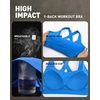 image:imageRUNNING GIRL High Impact Sports Bras for Women Adjustable Straps Bra High Support Workout Bra with Sewn in PadsCerulean Blue