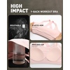 image:imageRUNNING GIRL High Impact Sports Bras for Women Adjustable Straps Bra High Support Workout Bra with Sewn in PadsFlush Pink