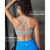 image:imageRUNNING GIRL High Impact Sports Bras for Women Adjustable Straps Bra High Support Workout Bra with Sewn in PadsIcy Grey