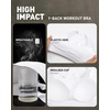 image:imageRUNNING GIRL High Impact Sports Bras for Women Adjustable Straps Bra High Support Workout Bra with Sewn in PadsWhite