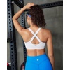 image:imageRUNNING GIRL High Impact Sports Bras for Women Adjustable Straps Bra High Support Workout Bra with Sewn in PadsWhite