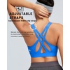 image:imageRUNNING GIRL Sports Bra for Women High Support Molded Cup High Impact Sports Bras with Sewn in Pads Strappy Running BraElectric Blue
