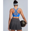 image:imageRUNNING GIRL Sports Bra for Women High Support Molded Cup High Impact Sports Bras with Sewn in Pads Strappy Running BraElectric Blue
