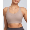 image:imageRUNNING GIRL Sports Bra for Women High Support Molded Cup High Impact Sports Bras with Sewn in Pads Strappy Running BraLight Khaki