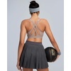 image:imageRUNNING GIRL Sports Bra for Women High Support Molded Cup High Impact Sports Bras with Sewn in Pads Strappy Running BraLight Khaki