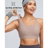 image:imageRUNNING GIRL Sports Bra for Women High Support Molded Cup High Impact Sports Bras with Sewn in Pads Strappy Running BraLight Khaki