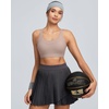 image:imageRUNNING GIRL Sports Bra for Women High Support Molded Cup High Impact Sports Bras with Sewn in Pads Strappy Running BraLight Khaki