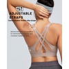 image:imageRUNNING GIRL Sports Bra for Women High Support Molded Cup High Impact Sports Bras with Sewn in Pads Strappy Running BraLight Khaki