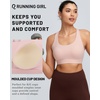 image:imageRUNNING GIRL Sports Bra for Women High Support Molded Cup High Impact Sports Bras with Sewn in Pads Workout Running BraBlush Pink