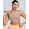 image:imageRUNNING GIRL Sports Bra for Women High Support Molded Cup High Impact Sports Bras with Sewn in Pads Workout Running BraLight Khaki
