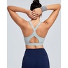 image:imageRUNNING GIRL Sports Bra for Women High Support Molded Cup High Impact Sports Bras with Sewn in Pads Workout Running BraMist Grey