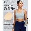 image:imageRUNNING GIRL Sports Bra for Women High Support Molded Cup High Impact Sports Bras with Sewn in Pads Workout Running BraMist Grey