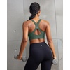 image:imageRUNNING GIRL Sports Bra for WomenAdjustable Straps Supportive High Impact Sports Bra with Sewn in PadsAdark Green