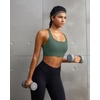 image:imageRUNNING GIRL Sports Bra for WomenAdjustable Straps Supportive High Impact Sports Bra with Sewn in PadsAdark Green