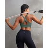 image:imageRUNNING GIRL Sports Bra for WomenAdjustable Straps Supportive High Impact Sports Bra with Sewn in PadsAdark Green
