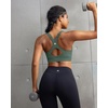 image:imageRUNNING GIRL Sports Bra for WomenAdjustable Straps Supportive High Impact Sports Bra with Sewn in PadsAdark Green