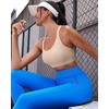image:imageRUNNING GIRL Sports Bra for WomenY Back Molded Cup Strappy Running High Impact Sports Bra with Sewn in PadsBeige
