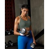 image:imageRUNNING GIRL Sports Bra for WomenY Back Molded Cup Strappy Running High Impact Sports Bra with Sewn in PadsDark Green