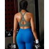 image:imageRUNNING GIRL Sports Bra for WomenY Back Molded Cup Strappy Running High Impact Sports Bra with Sewn in PadsDark Green