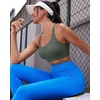 image:imageRUNNING GIRL Sports Bra for WomenY Back Molded Cup Strappy Running High Impact Sports Bra with Sewn in PadsDark Green