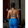 image:imageRUNNING GIRL Sports Bra for WomenY Back Molded Cup Strappy Running High Impact Sports Bra with Sewn in PadsDark Green