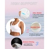 image:imageRUNNING GIRL Sports Bras for Women Moulded Cup High Impact Workout White Sports Bra Racerback Yoga Bra High SupportWX3068 White S