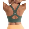 image:imageRUNNING GIRL Sports Bra for WomenAdjustable Straps Supportive High Impact Sports Bra with Sewn in PadsAdark Green
