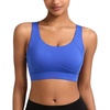 image:imageRUNNING GIRL Sports Bras for Women Moulded Cup High Impact Workout Blue Sports Bra Racerback Yoga Bra High SupportWX3068 Bright Blue XL