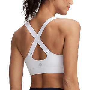 image:imageRUNNING GIRL High Impact Sports Bras for Women Adjustable Straps Bra High Support Workout Bra with Sewn in PadsWhite
