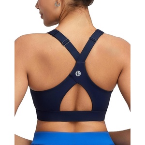 image:imageRUNNING GIRL Sports Bra for Women High Support Molded Cup High Impact Sports Bras with Sewn in Pads Workout Running BraDeep Navy