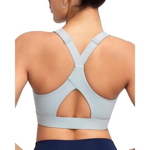 image:imageRUNNING GIRL Sports Bra for Women High Support Molded Cup High Impact Sports Bras with Sewn in Pads Workout Running BraMist Grey