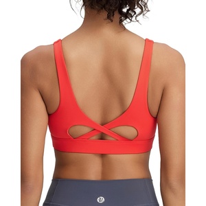 image:imageRUNNING GIRL Sports Bra for Women High Support Molded Cup High Impact Sports Bras with Sewn in Pads Workout Running BraRed