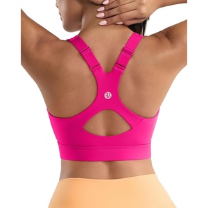 image:imageRUNNING GIRL Sports Bra for WomenAdjustable Straps Supportive High Impact Sports Bra with Sewn in PadsAhot Pink