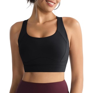 image:imageRUNNING GIRL Sports Bras for Women Moulded Cup High Impact Workout Black Sports Bra Racerback Yoga Bra High SupportWX3068 Black XXL