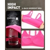 image:imageRUNNING GIRL Adjustable Sports Bras for Women High SupportFull Coverage Molded Cup Sports Bra High Impact Workout GymHot Pink