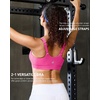 image:imageRUNNING GIRL Adjustable Sports Bras for Women High SupportFull Coverage Molded Cup Sports Bra High Impact Workout GymHot Pink