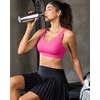 image:imageRUNNING GIRL Adjustable Sports Bras for Women High SupportFull Coverage Molded Cup Sports Bra High Impact Workout GymHot Pink