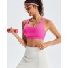 image:imageRUNNING GIRL Adjustable Sports Bras for Women High SupportFull Coverage Molded Cup Sports Bra High Impact Workout GymHot Pink