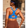 image:imageRUNNING GIRL High Impact Sports Bras for WomenRacerback Running Bra Workout Crop Tank Tops Longline Sports Bra Push upAbright Blue