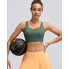 image:imageRUNNING GIRL High Impact Sports Bras for WomenRacerback Running Bra Workout Crop Tank Tops Longline Sports Bra Push upEdark Green