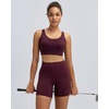 image:imageRUNNING GIRL High Impact Sports Bras for WomenRacerback Running Bra Workout Crop Tank Tops Longline Sports Bra Push upEmaroon