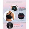 image:imageRUNNING GIRL Sports Bras for Women Moulded Cup High Impact Workout Black Sports Bra Racerback Yoga Bra High SupportWX3068 Black M