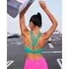 image:imageRUNNING GIRL Sports Bras for WomenCrisscross Back High Impact Sports Bra with Hook Closure Workout Supportive BraGgreen