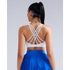 image:imageRUNNING GIRL Sports Bras for WomenCrisscross Back High Impact Sports Bra with Hook Closure Workout Supportive BraGwhite