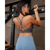 image:imageRUNNING GIRL Sports Bras for WomenStrappy Crisscross Back Padded Low Impact Running Sports Bra with Removable CupsAdark Grey
