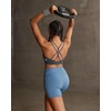 image:imageRUNNING GIRL Sports Bras for WomenStrappy Crisscross Back Padded Low Impact Running Sports Bra with Removable CupsAdark Grey