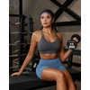 image:imageRUNNING GIRL Sports Bras for WomenStrappy Crisscross Back Padded Low Impact Running Sports Bra with Removable CupsAdark Grey