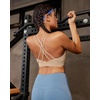 image:imageRUNNING GIRL Sports Bras for WomenStrappy Crisscross Back Padded Low Impact Running Sports Bra with Removable CupsAnude