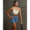 image:imageRUNNING GIRL Sports Bras for WomenStrappy Crisscross Back Padded Low Impact Running Sports Bra with Removable CupsAwhite Apricot
